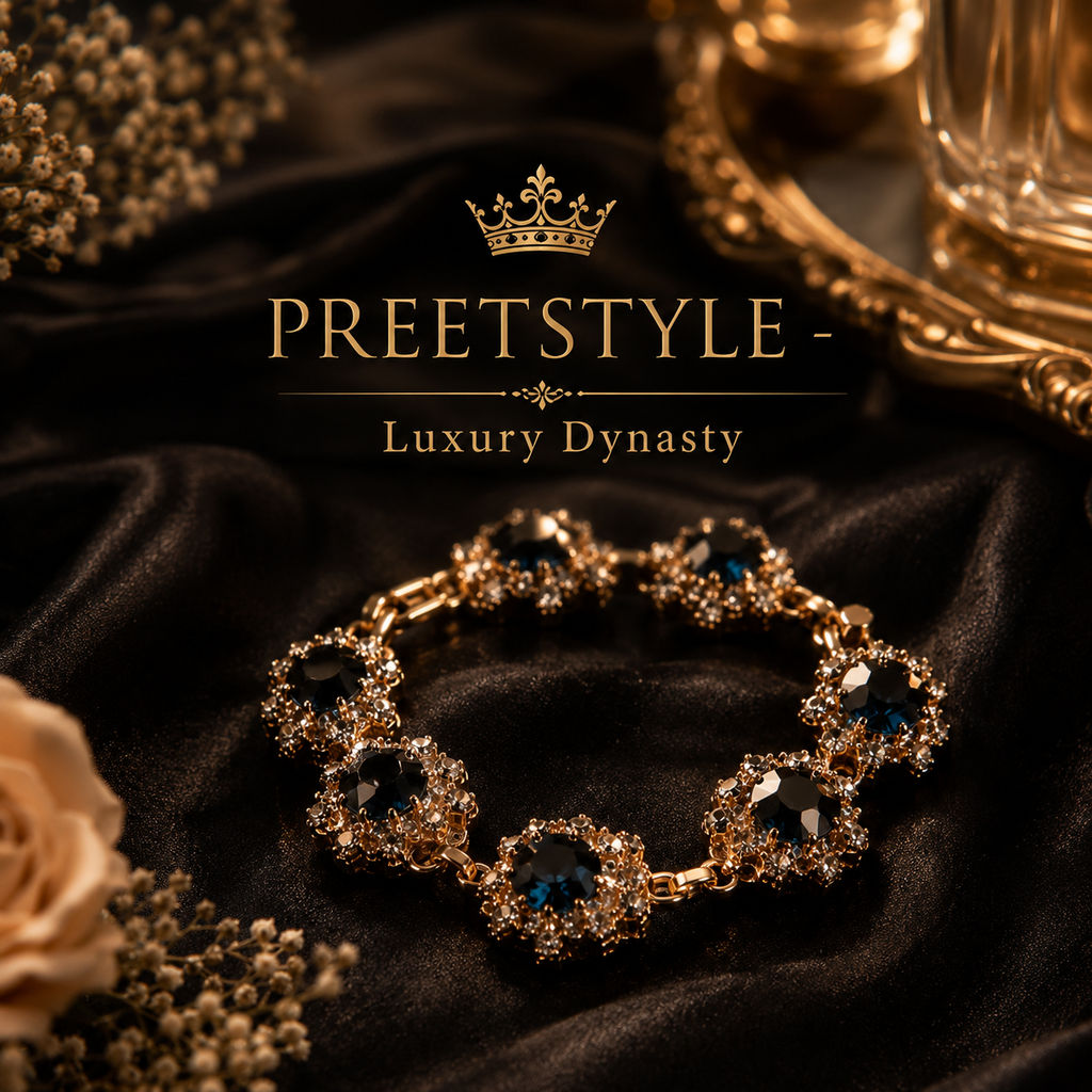 Vintage Gala Crystal Link Bracelet