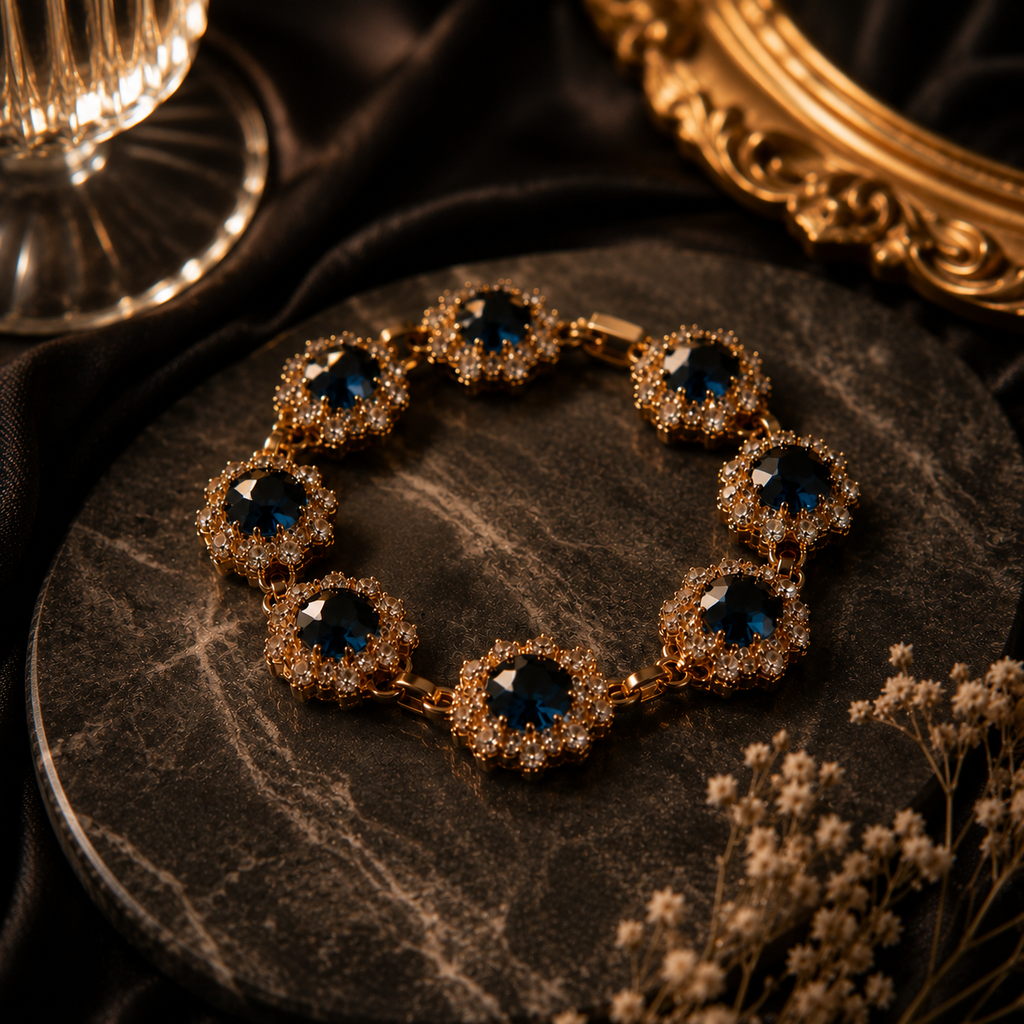 Vintage Gala Crystal Link Bracelet