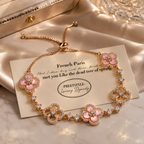 Enchanted Rosé Clover Bracelet