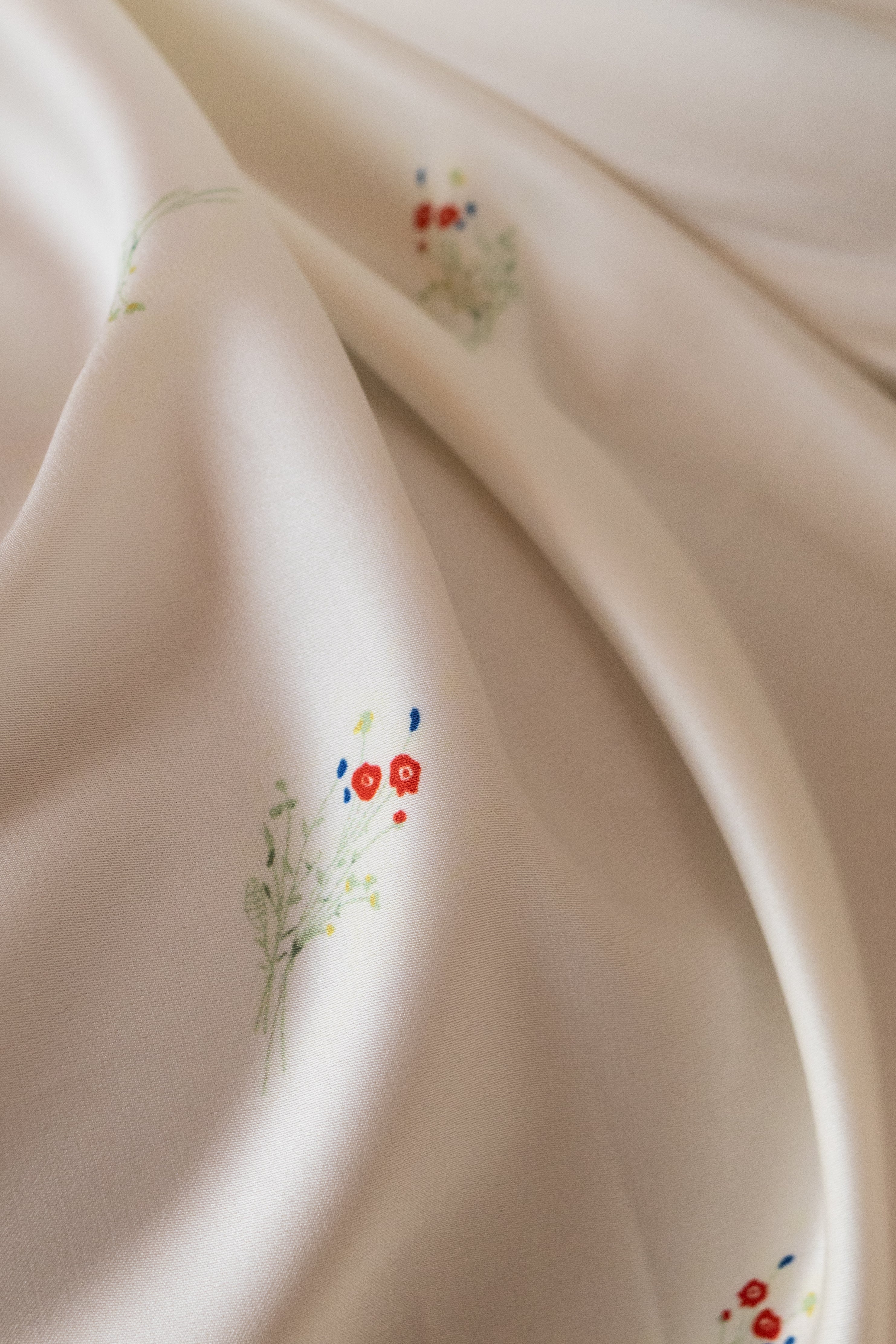Cherry Lace Satin Ivory Diamond Red Nightdress