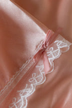 After Champagne Satin Tie-Back Set