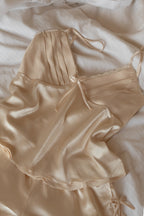 After Champagne Satin Tie-Back Set