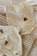 Serenity Stripe & Berry Pajama Set – Sky Blue & Crimson