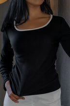 Overlay Top Black & White