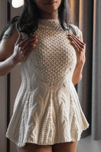 Ivory Heritage  Knit Corset mini Dress