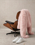 Blush Snowfall luxe Fur Jacket