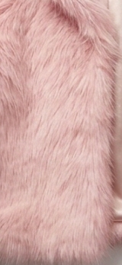 Blush Snowfall luxe Fur Jacket