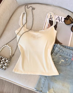 Off White Soft Lace Cami Top