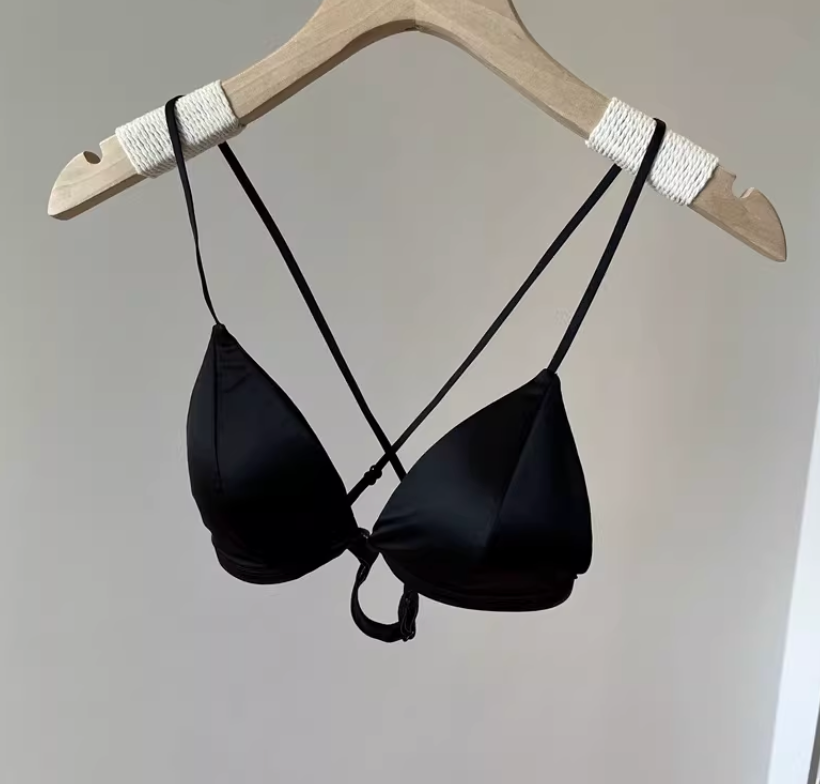 Midnight Minimal Triangle Bra – Sleek Everyday Essential