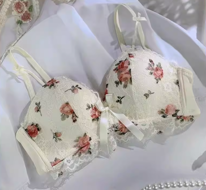 Rose Lace Elegance Set – Soft Floral Luxury