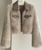 Ivory Luxe Fur Jacket