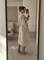 Khaki Longline Wrap Coat Cardigan (Tall Fit)