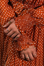 Vintage Polka Charm Belted Midi Dress