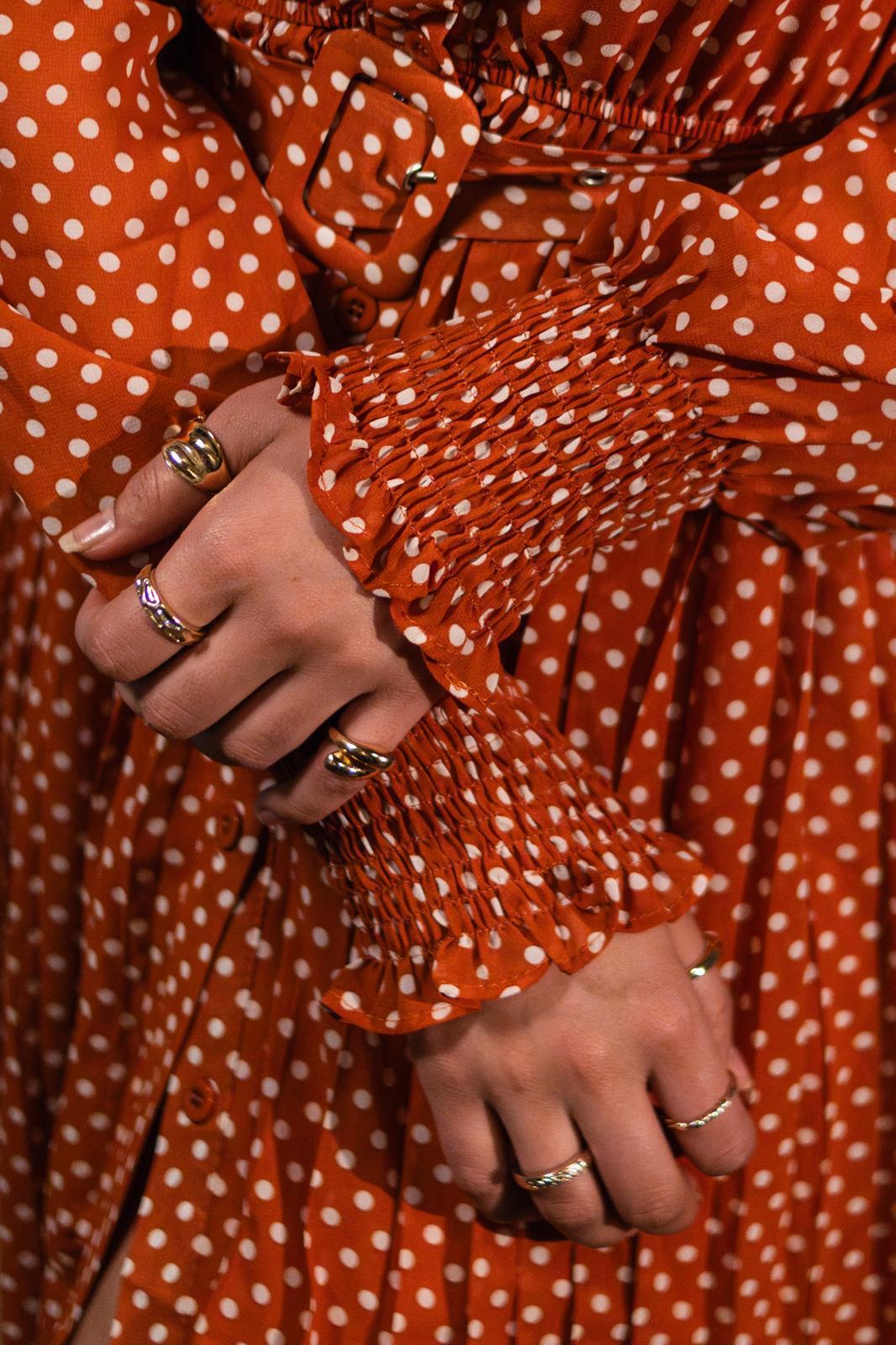 Vintage Polka Charm Belted Midi Dress