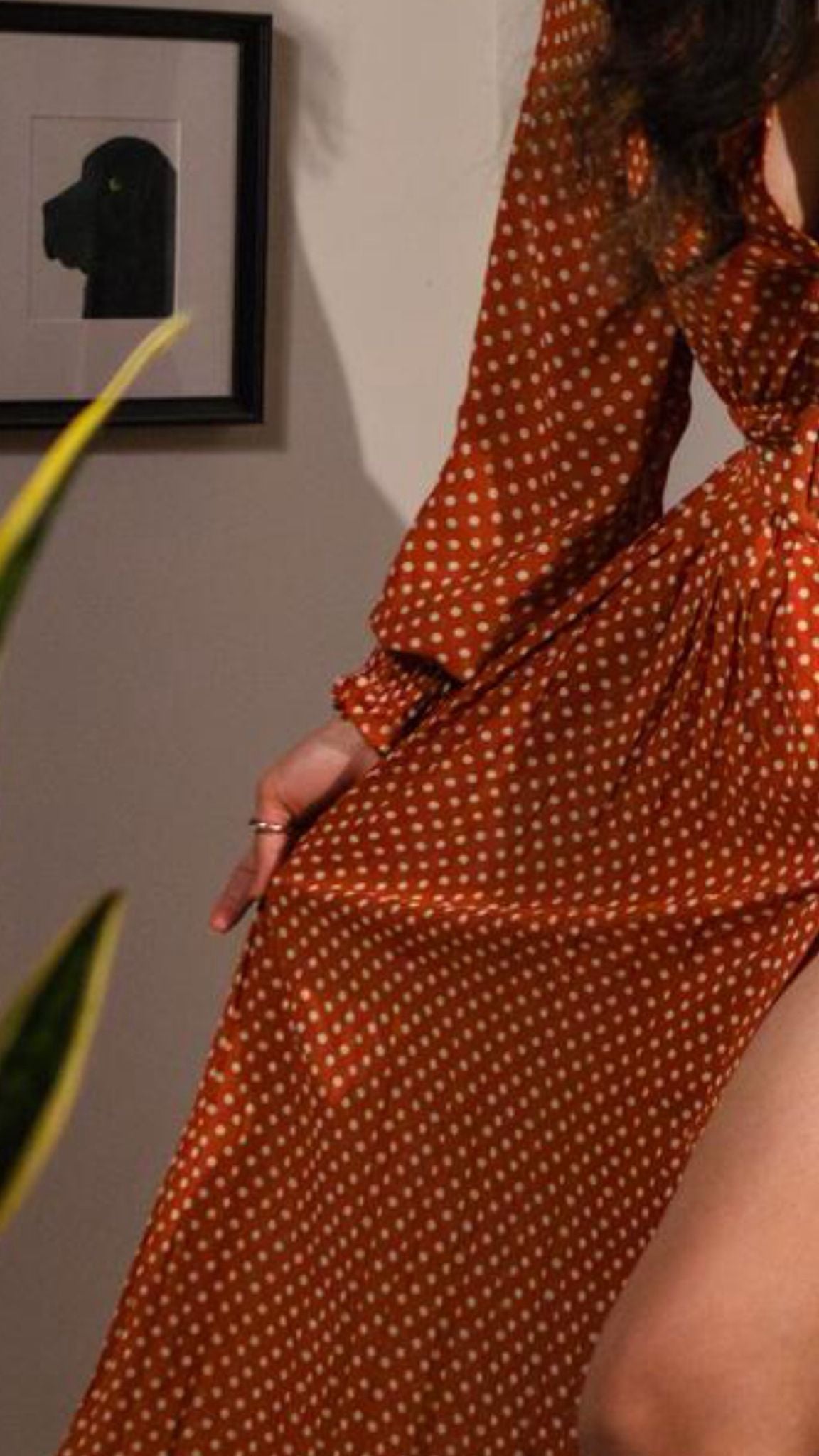 Vintage Polka Charm Belted Midi Dress