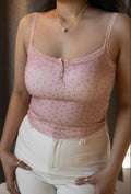 Blush Pink Soft Blossom Cotton Cami