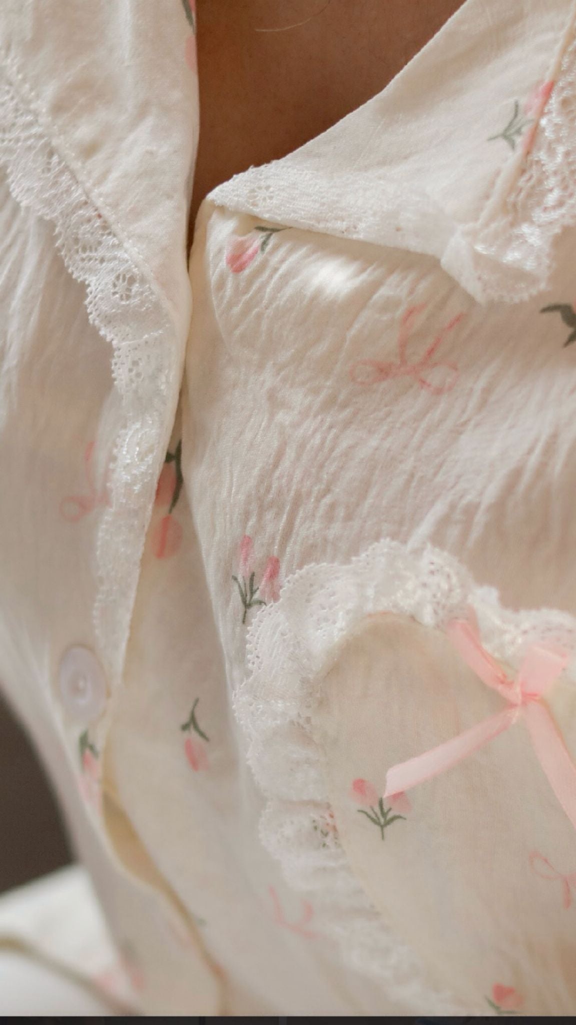 Blush Petal Cotton Night Set