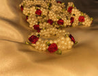 Red Rose Pearl Luxe Hair Tie