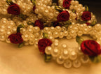 Red Rose Pearl Luxe Hair Tie