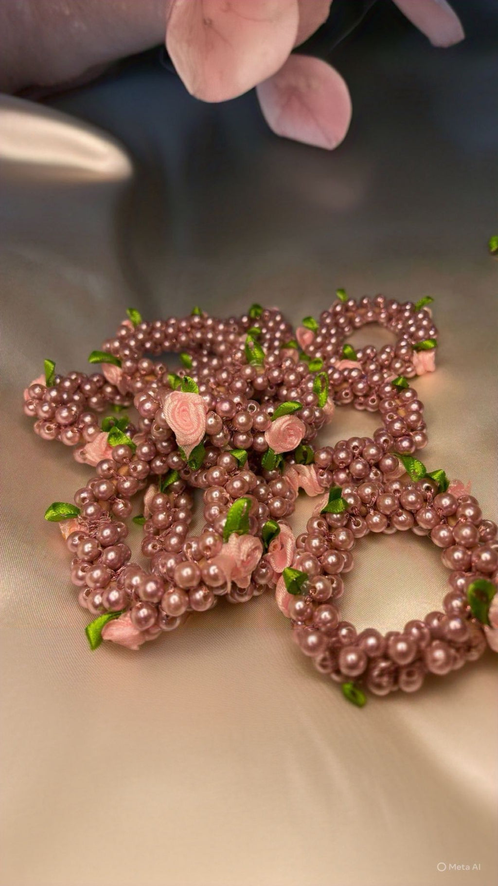 Blush Rose Pearl Garden Halo