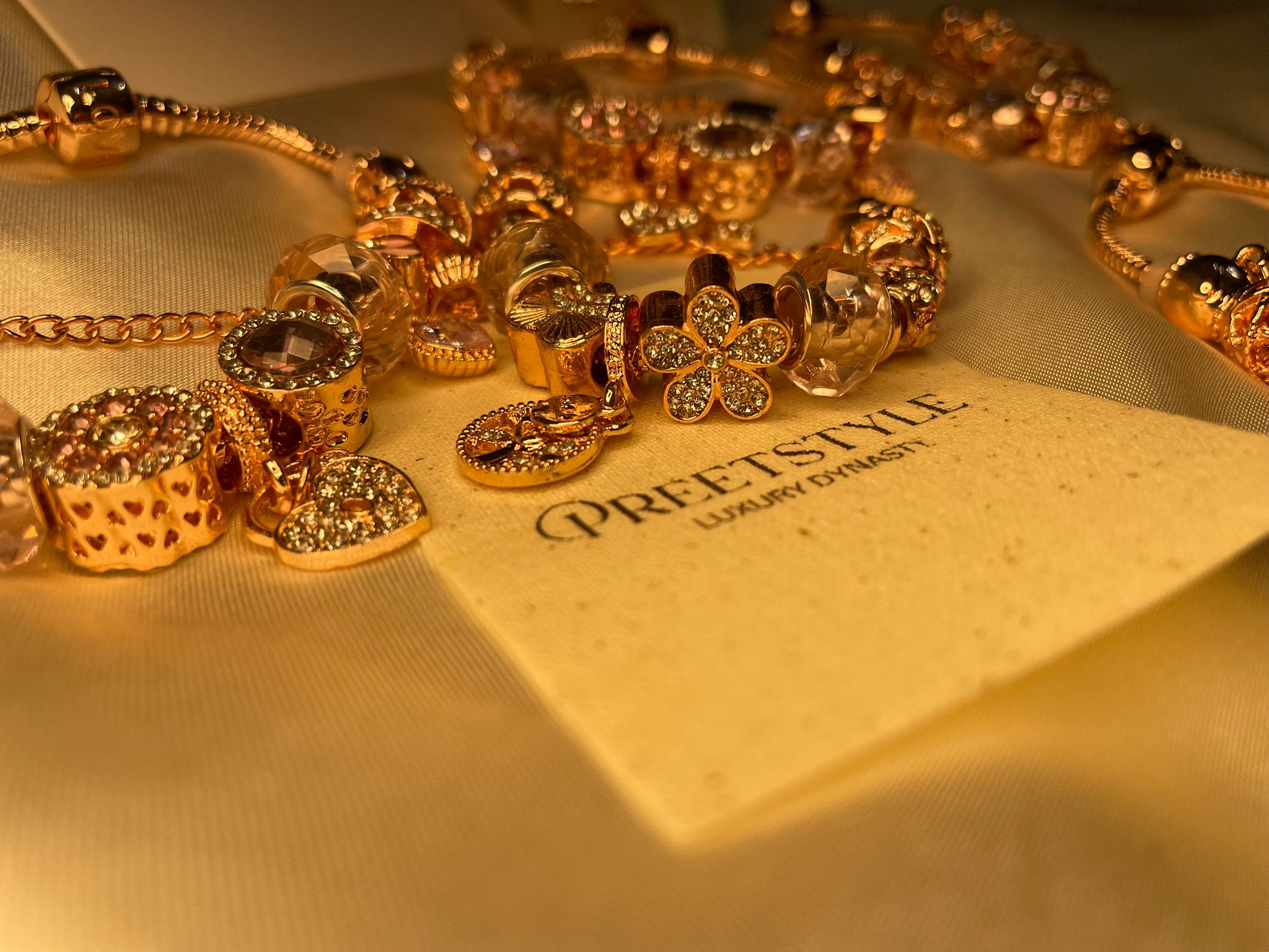 The Pink Royale Charm Bracelet